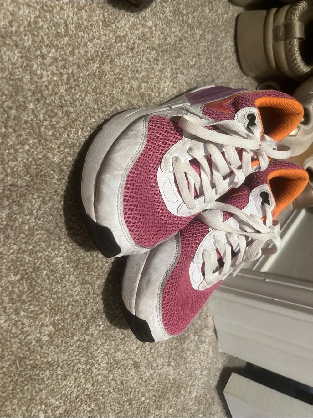 Nike Women's Pink & Orange Air Max Runner Sneakers - Picture 4 of 5
